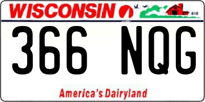 WI license plate 366NQG