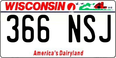 WI license plate 366NSJ