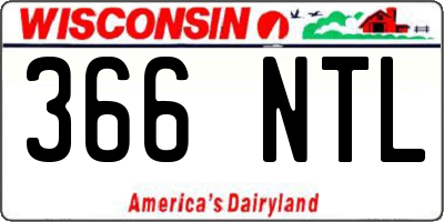 WI license plate 366NTL