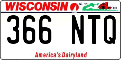 WI license plate 366NTQ