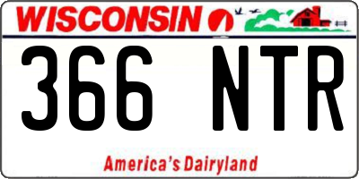WI license plate 366NTR