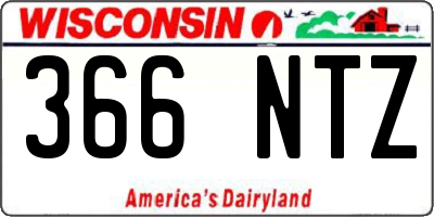 WI license plate 366NTZ