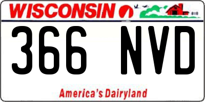 WI license plate 366NVD