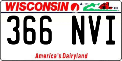 WI license plate 366NVI