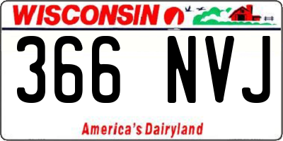 WI license plate 366NVJ