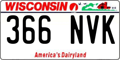 WI license plate 366NVK