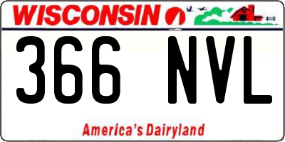 WI license plate 366NVL