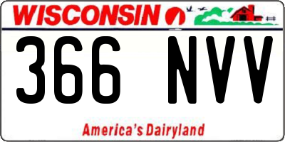 WI license plate 366NVV