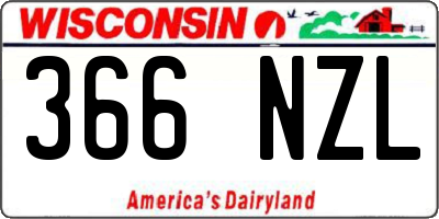 WI license plate 366NZL