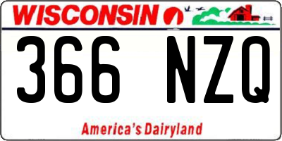 WI license plate 366NZQ