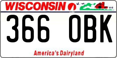 WI license plate 366OBK