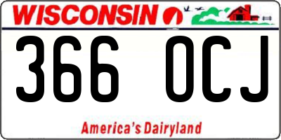 WI license plate 366OCJ