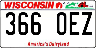 WI license plate 366OEZ