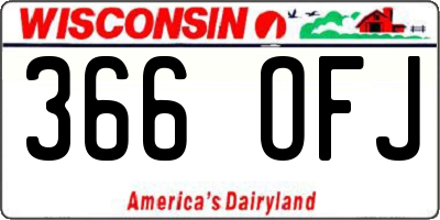 WI license plate 366OFJ