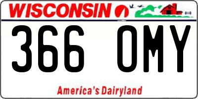 WI license plate 366OMY