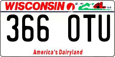 WI license plate 366OTU