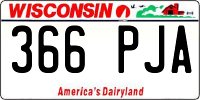 WI license plate 366PJA
