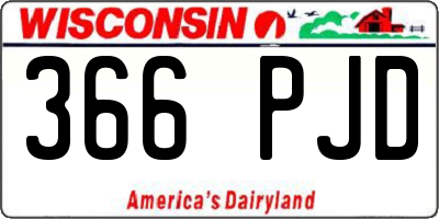 WI license plate 366PJD