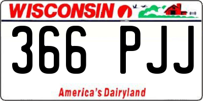 WI license plate 366PJJ