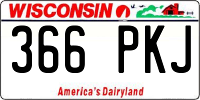WI license plate 366PKJ