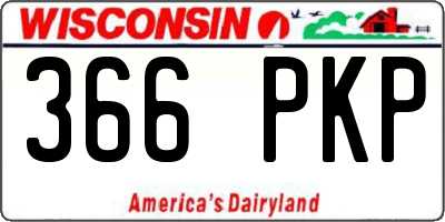 WI license plate 366PKP