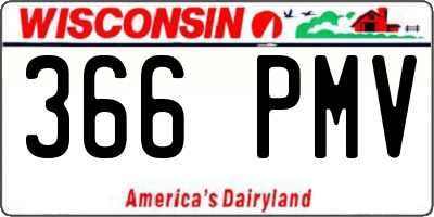 WI license plate 366PMV