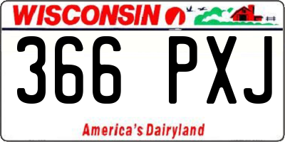 WI license plate 366PXJ