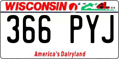 WI license plate 366PYJ