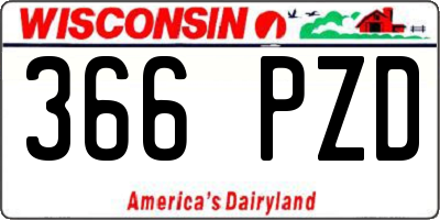 WI license plate 366PZD