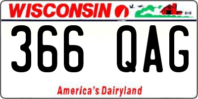 WI license plate 366QAG
