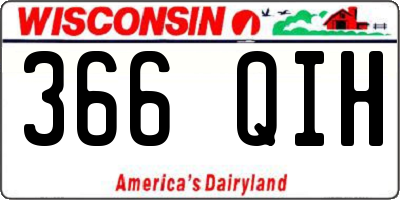 WI license plate 366QIH