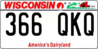 WI license plate 366QKQ