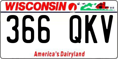 WI license plate 366QKV
