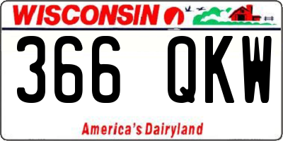WI license plate 366QKW