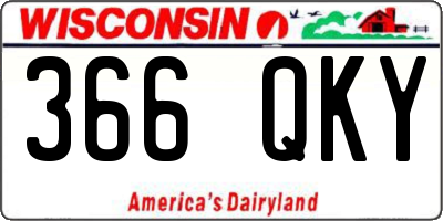 WI license plate 366QKY
