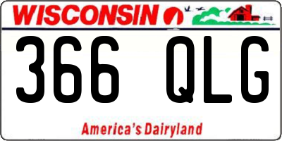 WI license plate 366QLG