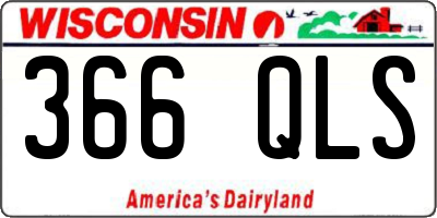 WI license plate 366QLS