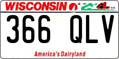 WI license plate 366QLV