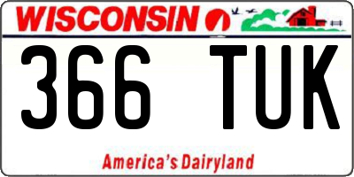 WI license plate 366TUK