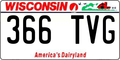 WI license plate 366TVG