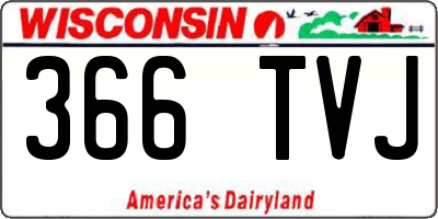 WI license plate 366TVJ