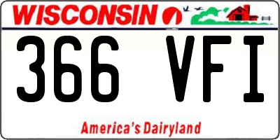 WI license plate 366VFI