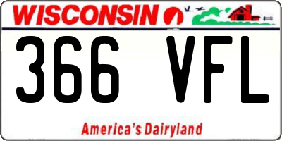WI license plate 366VFL