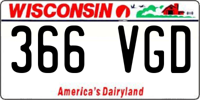 WI license plate 366VGD
