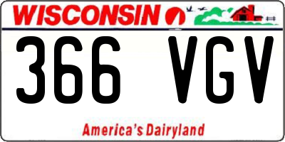 WI license plate 366VGV