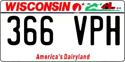 WI license plate 366VPH