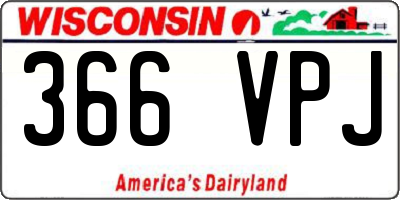 WI license plate 366VPJ