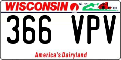 WI license plate 366VPV