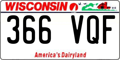WI license plate 366VQF