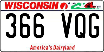 WI license plate 366VQG